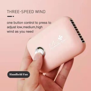 Lash Fan Dryer, AREMOD Eyelash Extensions Fan USB Air Cooling Blower Handheld Eyelash Dryer Mini Lash Fan with Sponge for Lash Extensions Supplies (Pink)