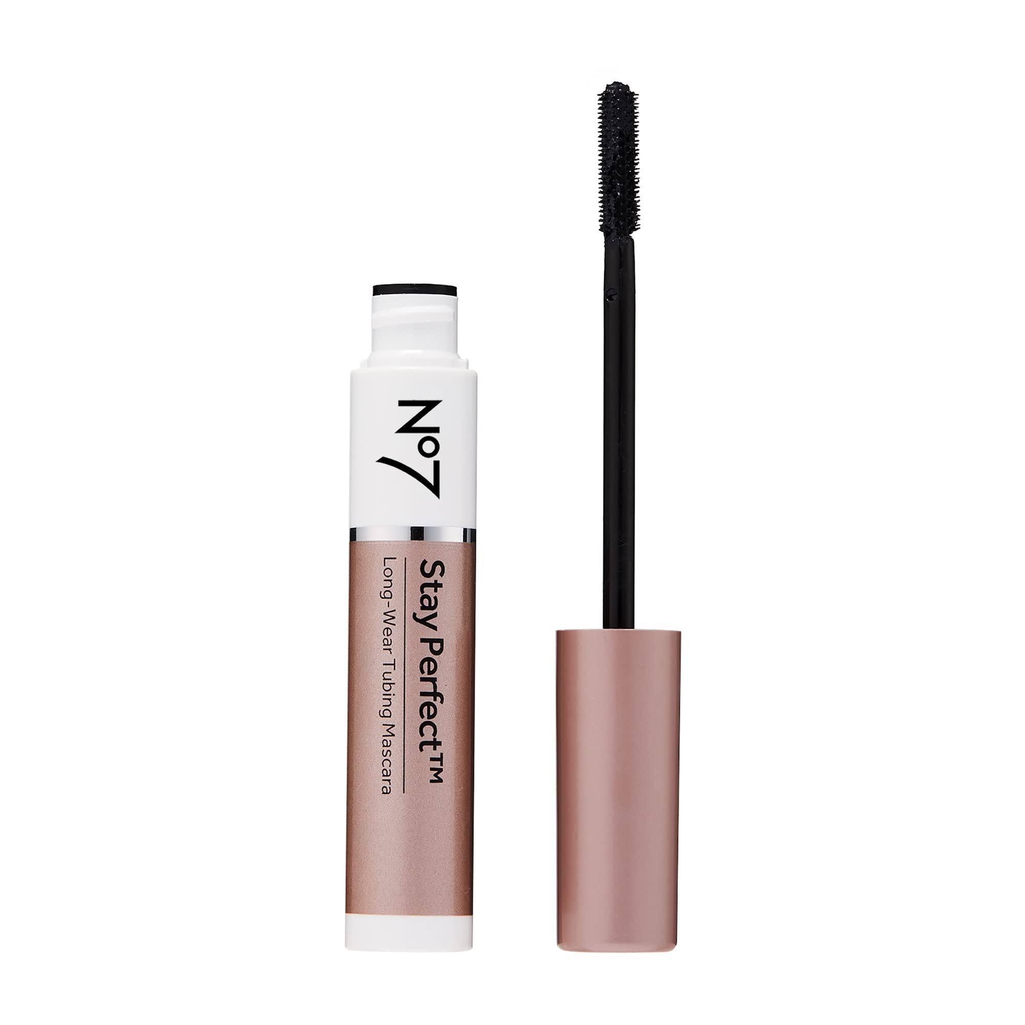 No7 Stay Perfect Mascara - Smudge-Free Mascara with Straight Brush Applicator for Long-Lasting Volume Up to 24 Hours - Rain-Proof, Tear-Proof Mascara (7ml)