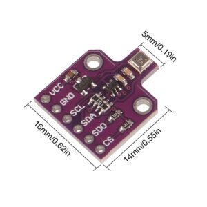 ACEIRMC BME680 Digital Temperature Humidity Pressure Sensor Breakout Board Compatible for Arduino Raspberry Pi ESP8266 3~5VDC BME680 (2pcs)