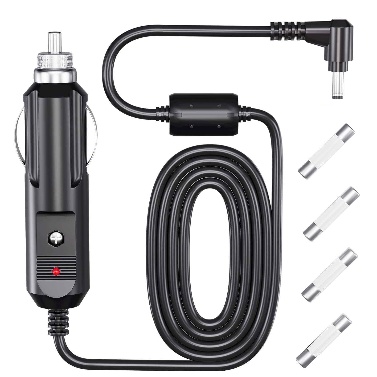 VHBW Replacement for Inogen Car Charger Compatible with Inogen One G3 G4 G5 BA-306 BA-301 BA306 BA301 Concentrator【12V 8.3FT, with Additional Fuses】