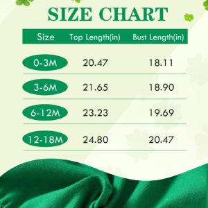 GRNSHTS Baby Girl Clothes 6-12 Months Saint Patricks Day Outfits One-Piece Snap Coverall Romper Newborn Photography Outfits(Green,6-12M)