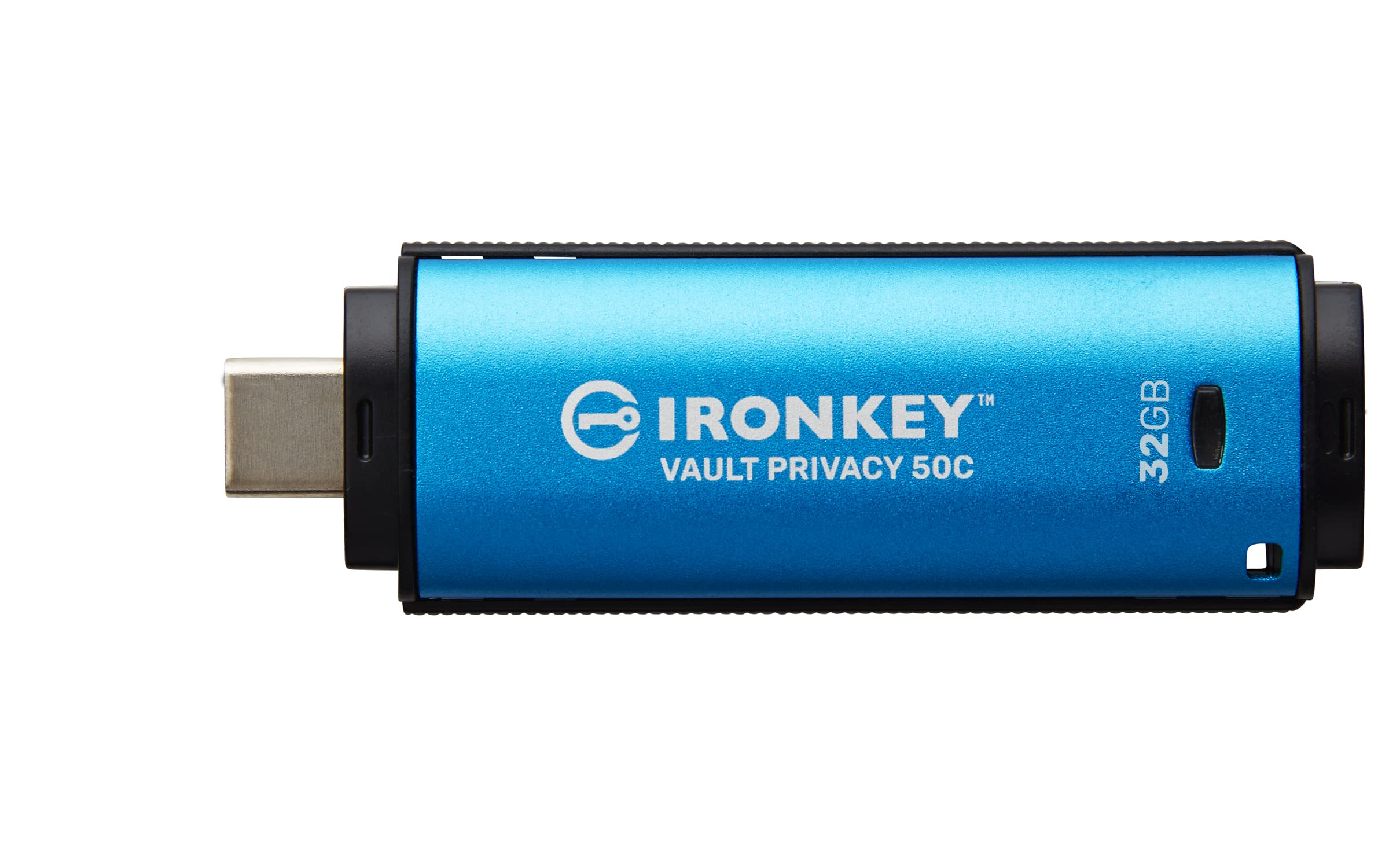 Kingston Ironkey Vault Privacy 50 USB-C 32GB Flash Drive | FIPS 197 Certified | XTS-AES 256-bit | BadUSB and Brute Force Protection | Mult-Password Option | IKVP50C/32GB