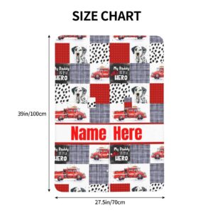 Personalized Baby Car Seat Canopy for Babies with Name, Custom Car Seat Covers for Boys and Girls, Infant Opening Minky Nursing Breastfeeding Stroller Cover Carseat Canopies for Newborn (Fire Truck)