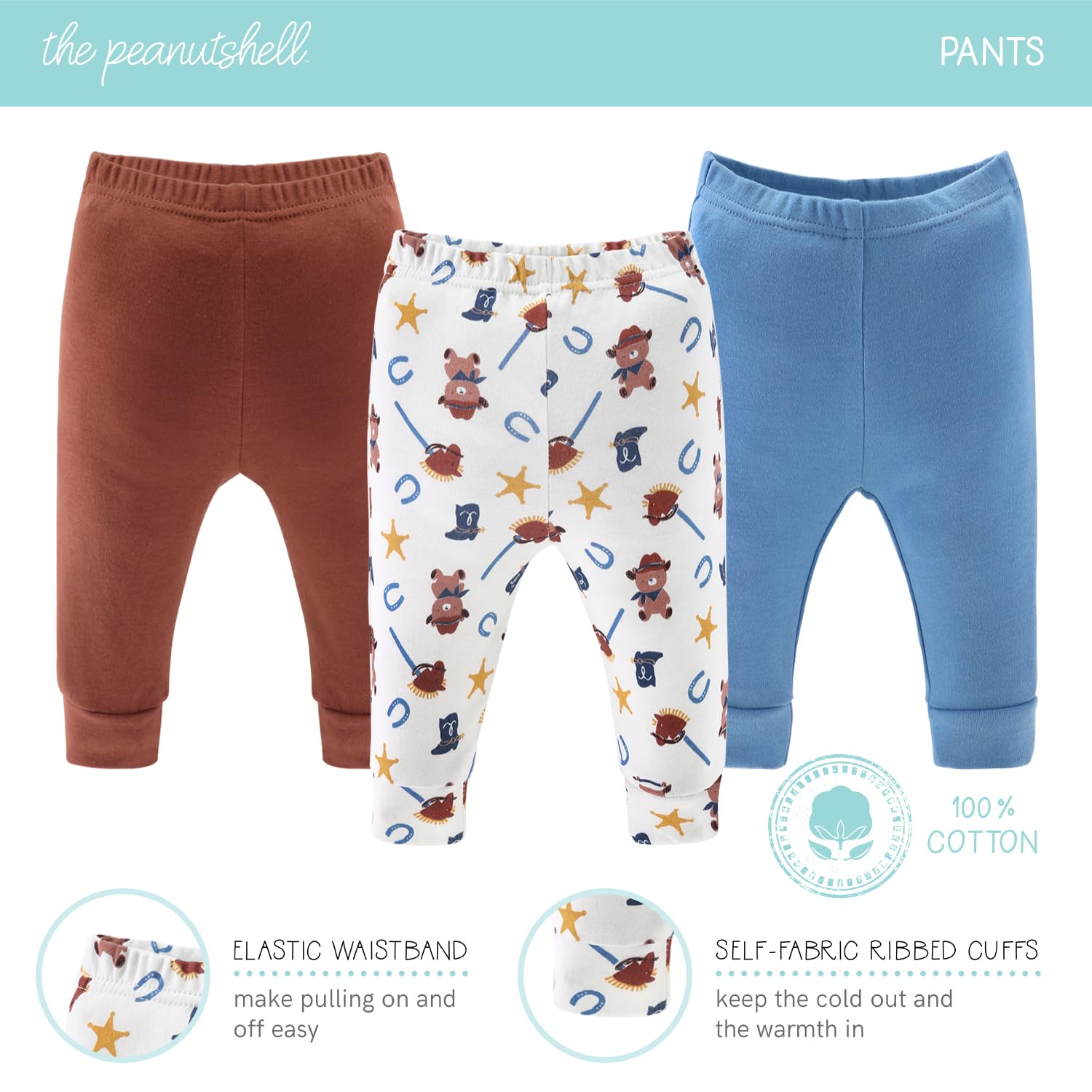 The Peanutshell Newborn Clothes & Accessories Gift Set for Baby Boys, 16 Piece Layette Set, Fits Newborn to 3 Months