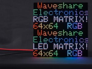 waveshare rgb full color led matrix panel 64x64, 4096 rgb leds, 2mm pitch, adjustable brightness, display text, colorful image, animation,compatible with raspberry pi/raspberry pi pico / esp32