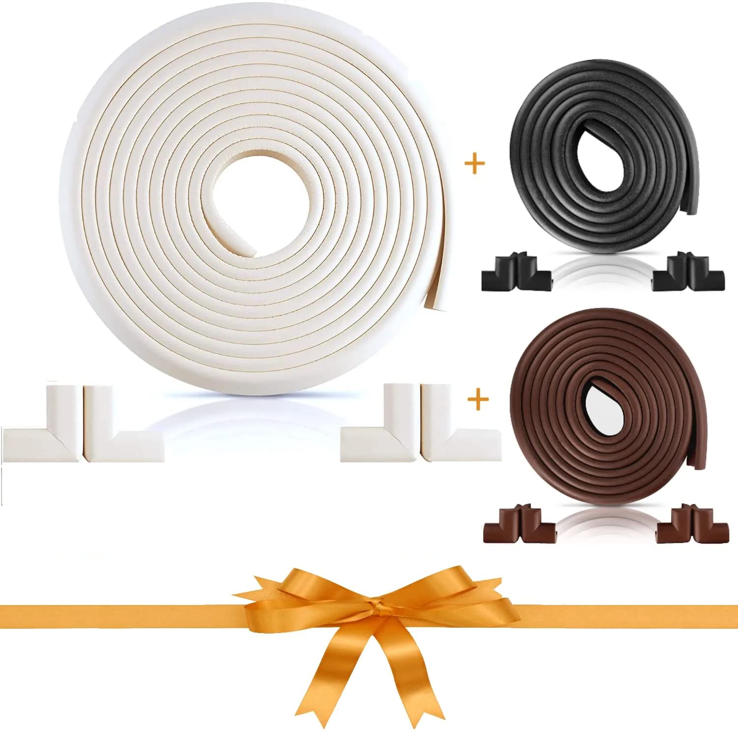 Furniture Edge and Corner Guards | 45 ft Bumper 12 Adhesive Childsafe Corners | Baby Child Proofing Set