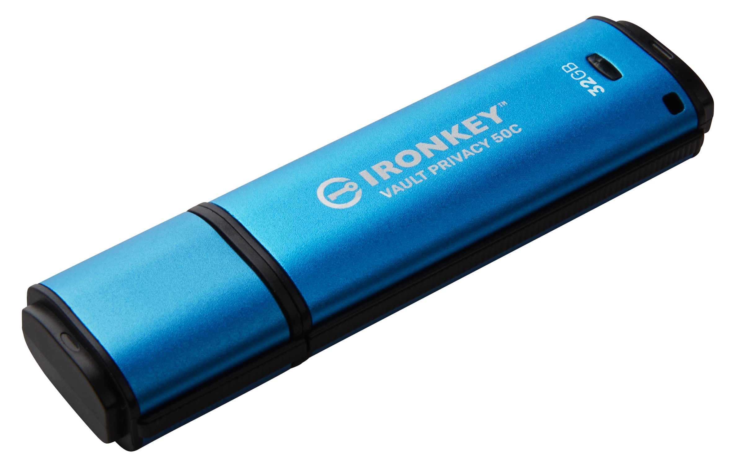 Kingston Ironkey Vault Privacy 50 USB-C 32GB Flash Drive | FIPS 197 Certified | XTS-AES 256-bit | BadUSB and Brute Force Protection | Mult-Password Option | IKVP50C/32GB