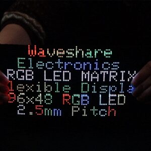 waveshare Flexible RGB Full Color LED Matrix Panel 96x48 4608 RGB LEDs, 2.5mm Pitch, Adjustable Brightness and Bendable PCB,Compatible with Raspberry Pi/Raspberry Pi Pico / ESP32