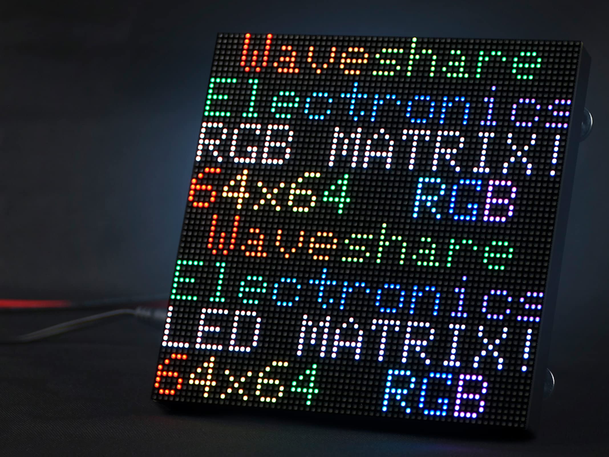 64x64 4096 Pixels RGB Full-Color LED Matrix Panel 2.5mm Pitch, Adjustable Brightness Chainable Design,Display Text/Colorful Image/Animation, Compatible with Raspberry Pi / Raspberry Pi Pico / ESP32