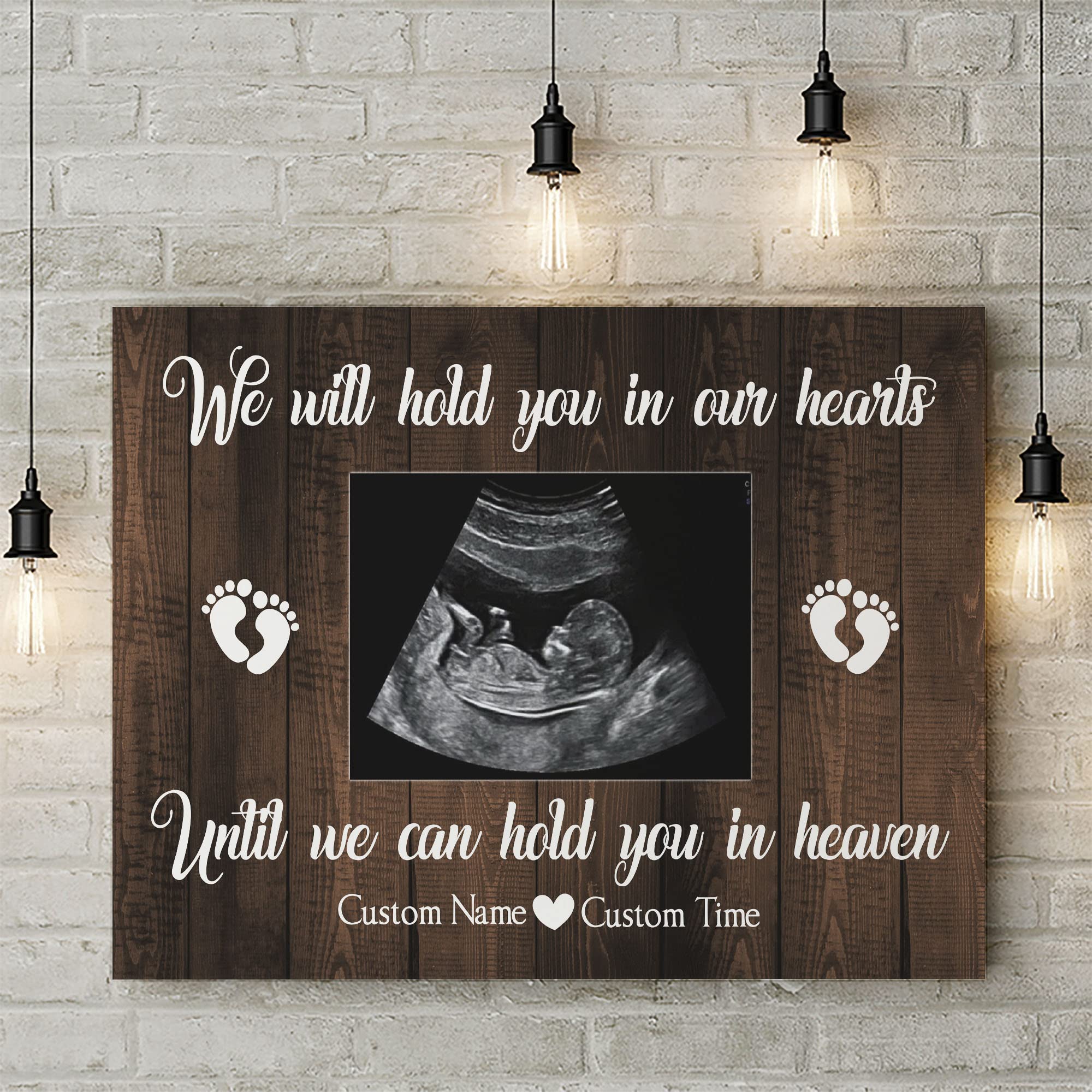 INSPIAMZUE Baby memorial gifts, Personalized sympathy canvas for loss of baby, Loss of Child, Child loss gifts, Remembrance Gifts for loss of infant - VTQ302 (10x8 inch)