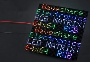 flexible rgb full-color led matrix panel 64x64, 4096 rgb leds, 3mm pitch, adjustable brightness chainable design, display text/colorful image/animation, for raspberry pi/raspberry pi pico / esp32