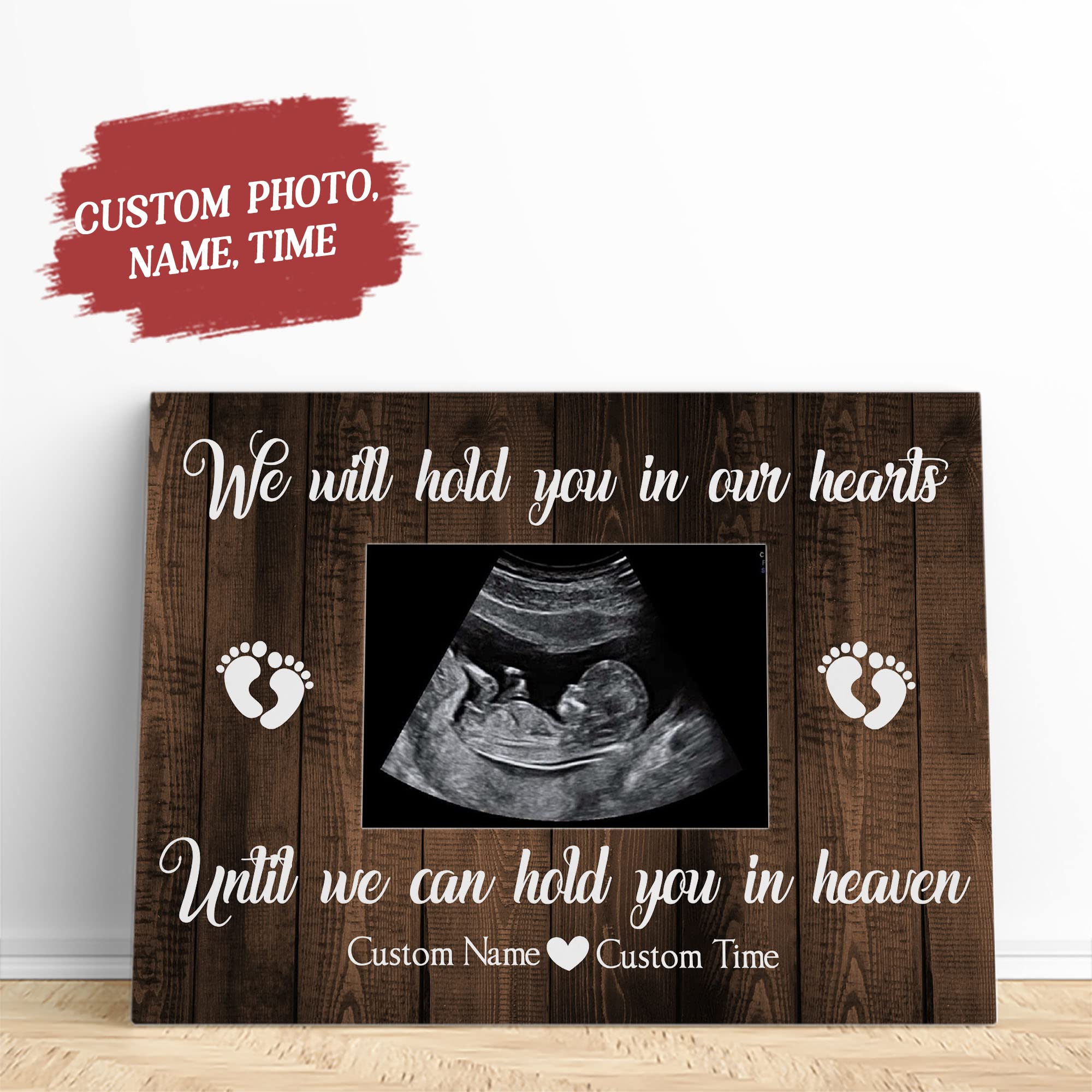 INSPIAMZUE Baby memorial gifts, Personalized sympathy canvas for loss of baby, Loss of Child, Child loss gifts, Remembrance Gifts for loss of infant - VTQ302 (10x8 inch)