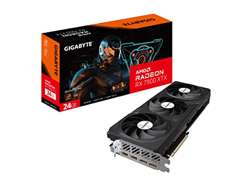 GIGABYTE Radeon RX 7900 XTX Gaming OC 24G Graphics Card, 3X WINDFORCE Fans, 24GB 384-bit GDDR6, GV-R79XTXGAMING OC-24GD Video Card