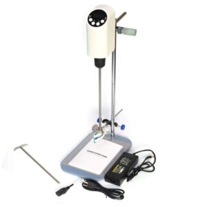 overhead stirrer mixer, 200-3000 rpm powerful electric lab stirrers mixer with stirring rod and stand for lab, max. 40l h₂o