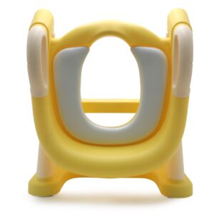 HongK- Baby Yellow Wider Step Toddler Potty Training Seat Ladder Toilet Chair Infant Kid Bathroom Trainer