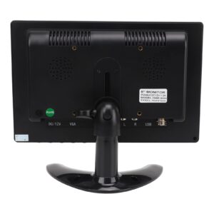 HD Monitor, Built in Speaker DVR Monitor Screen Remote Control Easy Installation TFT LCD with VGA Cable for Laptop (US Plug)