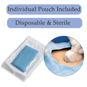 Ultrasound Probe Cover with Adhesive, Transducer Disposable Clear Latex-Free Sterile Protector, Packaging Individual, 50 Pcs (6" x 48")