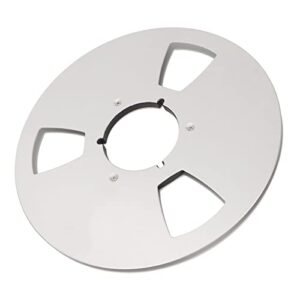 Aluminum Alloy Empty Tape Reel 1/4 10 Inch Empty Tape Reel Empty Disc Opening Machine Parts 3 Holes for Reel Tape Recorder Accessory (Silver)