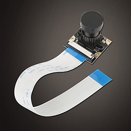 5MP Camera Module, Webcam Board OV5647 Chip Easy Installation Clear Image High Sensitivity with 15cm Ribbon Cable for Raspberry Pi B 3 2