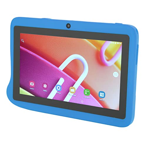 Naroote Kids Tablet, US Plug 100-240V HD Tablet 4GB 32GB 2.4G 5G WiFi for Android 10.0 for Photograph (Blue)