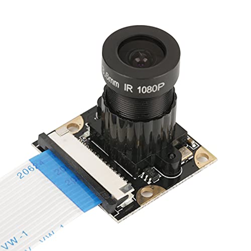 5MP Camera Module, Webcam Board OV5647 Chip Easy Installation Clear Image High Sensitivity with 15cm Ribbon Cable for Raspberry Pi B 3 2