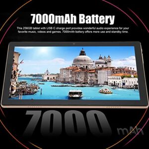 Tablet, 10 Inch Tablet 2.4G 5G WiFi 8 Cores 4GB 256GB US Plug 100-240V for 11 for Reading (US Plug)