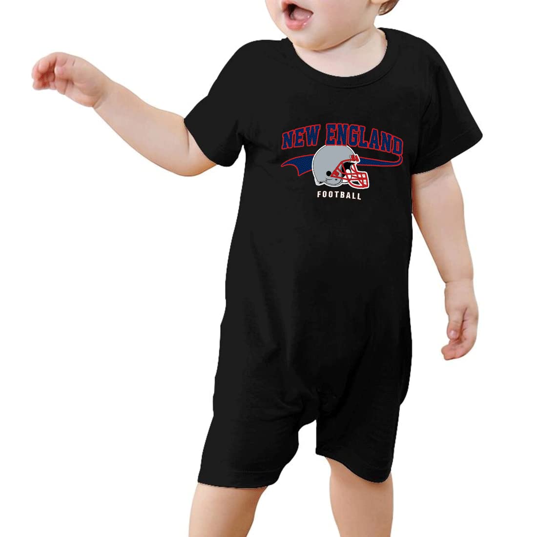 BABYWEN Custom New England Baby Football Graphic Jersey Bodysuit Personalized with Name and Number