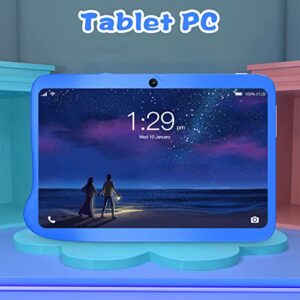 Naroote Kids Tablet, US Plug 100-240V HD Tablet 4GB 32GB 2.4G 5G WiFi for Android 10.0 for Photograph (Blue)