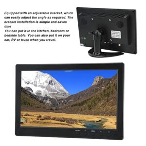 10.1 Inch TFT LCD Monitor, Remote Control Multi Porpose Detailed Pictures Portable Monitor for Kitchen for Bedside Table (US Plug)