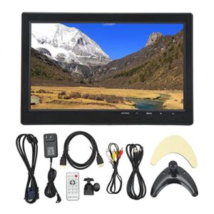 10.1 Inch TFT LCD Monitor, Remote Control Multi Porpose Detailed Pictures Portable Monitor for Kitchen for Bedside Table (US Plug)