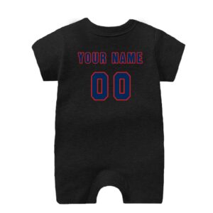 BABYWEN Custom New England Baby Football Graphic Jersey Bodysuit Personalized with Name and Number