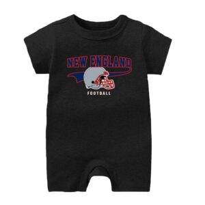 BABYWEN Custom New England Baby Football Graphic Jersey Bodysuit Personalized with Name and Number