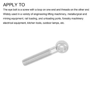 METALLIXITY Shoulder Swing Lifting Bolt (M16x110mm) 1Pcs, 304 Stainless Steel Eye Bolts - for Home Renovation, Pipeline Gate Valves Fasteners, Silver