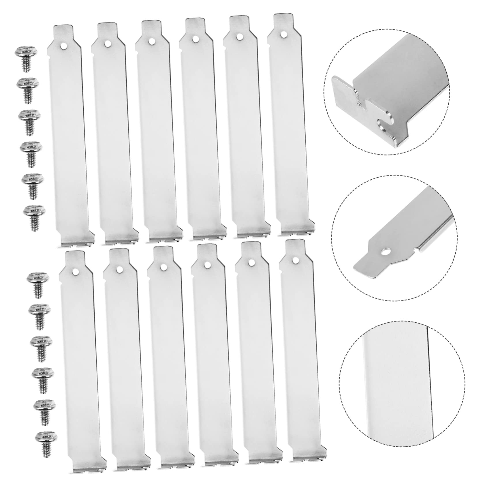 12pcs Pci Slot Cover Computer Accessory Pci Slot Blanking Plate Computer Case Blank Chassis Bits Block Computer Chassis Block Computer Part Pci l Blank Bracket