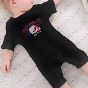 BABYWEN Custom New England Baby Football Graphic Jersey Bodysuit Personalized with Name and Number