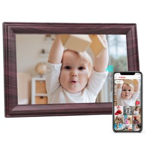 digital photo frame, canupdog ips touch screen digital picture frame,16gb storage motion sensor auto-rotate electronic frameshare photos via frameo app