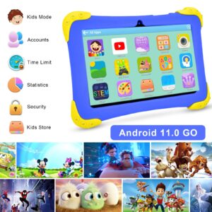 Fivahiva Kids Tablet, 7 inch Android 12 Tablet for Kids, Toddler Tablet 32GB ROM with Silicone Case, HD IPS Educational, Games, Parental Control APP, YouTube, WiFi, Dual Camera, GMS, Bluetooth (Blue)