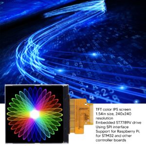 LCD Display Module, 1.54 Inch TFT Screen ST7789V Embedded Unit Widely Compatible with Controller Board