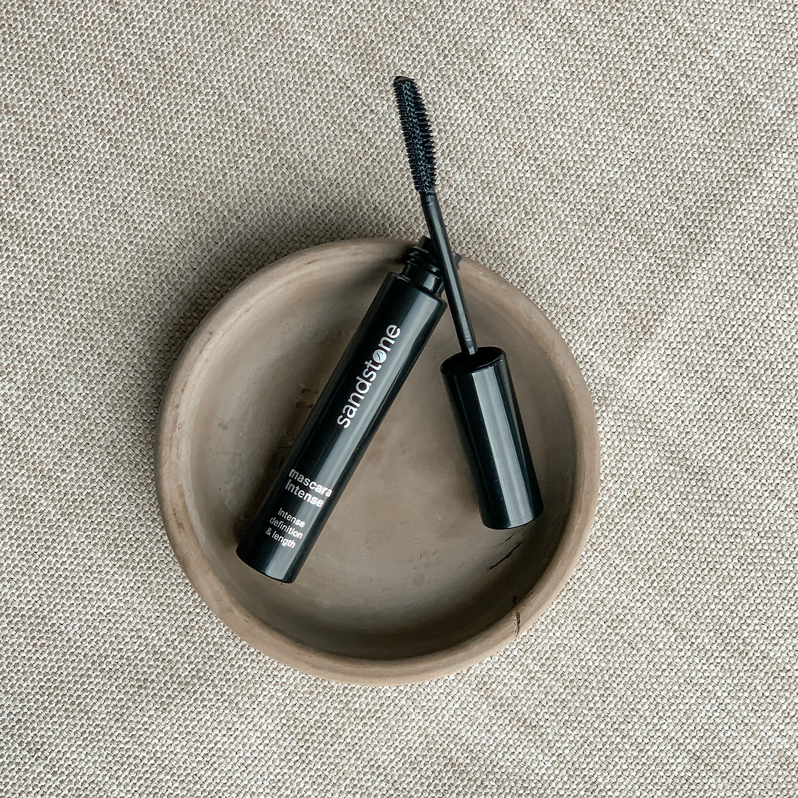 Sandstone Scandinavia Hypoallergenic Mascara Sensitive Eyes - Smudge-Proof, Sweatproof, Lengthening Mascara with Intense Volume - Vegan, Non Toxic Mascara Black