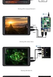 Coolwell 8inch for Raspberry Pi Screen Touchscreen 2K High Resolution Capacitive Display for Raspberry Pi 4B CM4 Jetson Nano 1536×2048 IPS Screen