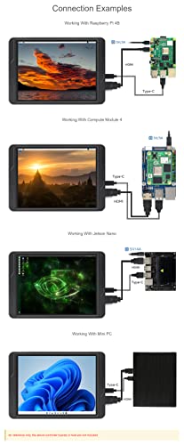 Coolwell 8inch for Raspberry Pi Screen Touchscreen 2K High Resolution Capacitive Display for Raspberry Pi 4B CM4 Jetson Nano 1536×2048 IPS Screen