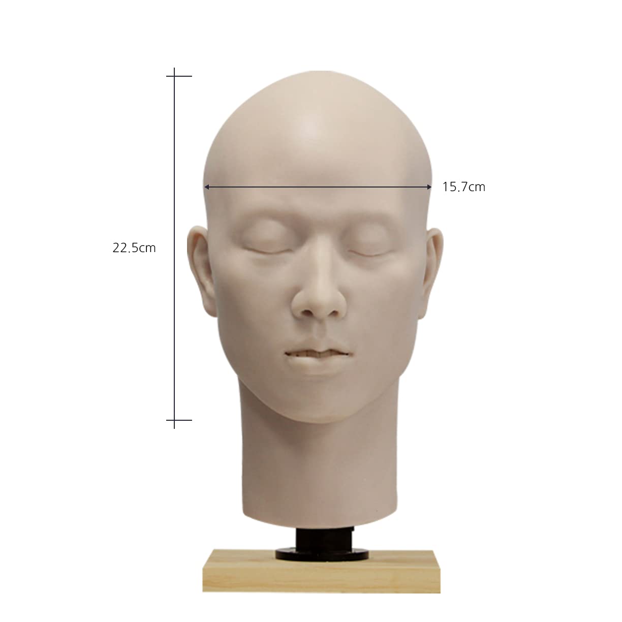 SFXKOREA SFX.Silicone Dummy Head (Man 1), Medical Research and Testing, Medical Demonstration, Medical Training, Hairdressing Training, Display Manequin