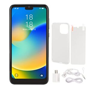 PUSOKEI MTK6889 10 Core Smartphone 6.1Inch I14 ProMax Android11 Unlock Cellphone, 4GB 32GB Storage, AI Face Recognition Unlock, WiFi BT FM, 8MP 16MP Camera, 6800mAh Battery, Black