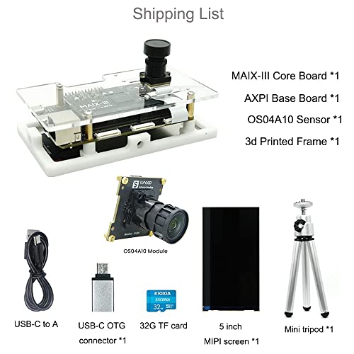 Sipeed AXera-Pi Single Board Computer, M3AXPI AI Low-Light Vision Machine, Jetson Nano Low-Light Vision Alternative,for AI Smart Robotics/Night Vision Enhancement (OS04A10 Camera)