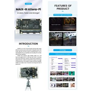 Sipeed AXera-Pi Single Board Computer, M3AXPI AI Low-Light Vision Machine, Jetson Nano Low-Light Vision Alternative,for AI Smart Robotics/Night Vision Enhancement (OS04A10 Camera)