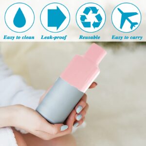 8Pcs Elastic Sleeve for Leak Proofing Silicone Travel Bottle Covers Leak Proof Sleeves for Travel Container in Luggage Reusable Silione Accessory for Travel Toiletries Shampoo Bottles