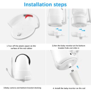 Aobelieve Flexible Baby Camera Twist Mount for iFamily SM650/SM651, Kidsneed SM935A/SM935C, HUBOOK SM652, and ANMEATE SM650 Video Baby Monitor