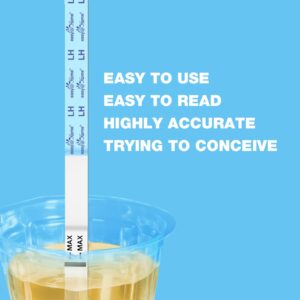 Ovulation & Pregnancy Test Strips Kit: Easy@Home 25 Ovulation Tests 10 Pregnancy Tests & 35 Large Urine Cups - Powered by Premom Ovulation APP | 25LH + 10HCG + 35 Urine Cups