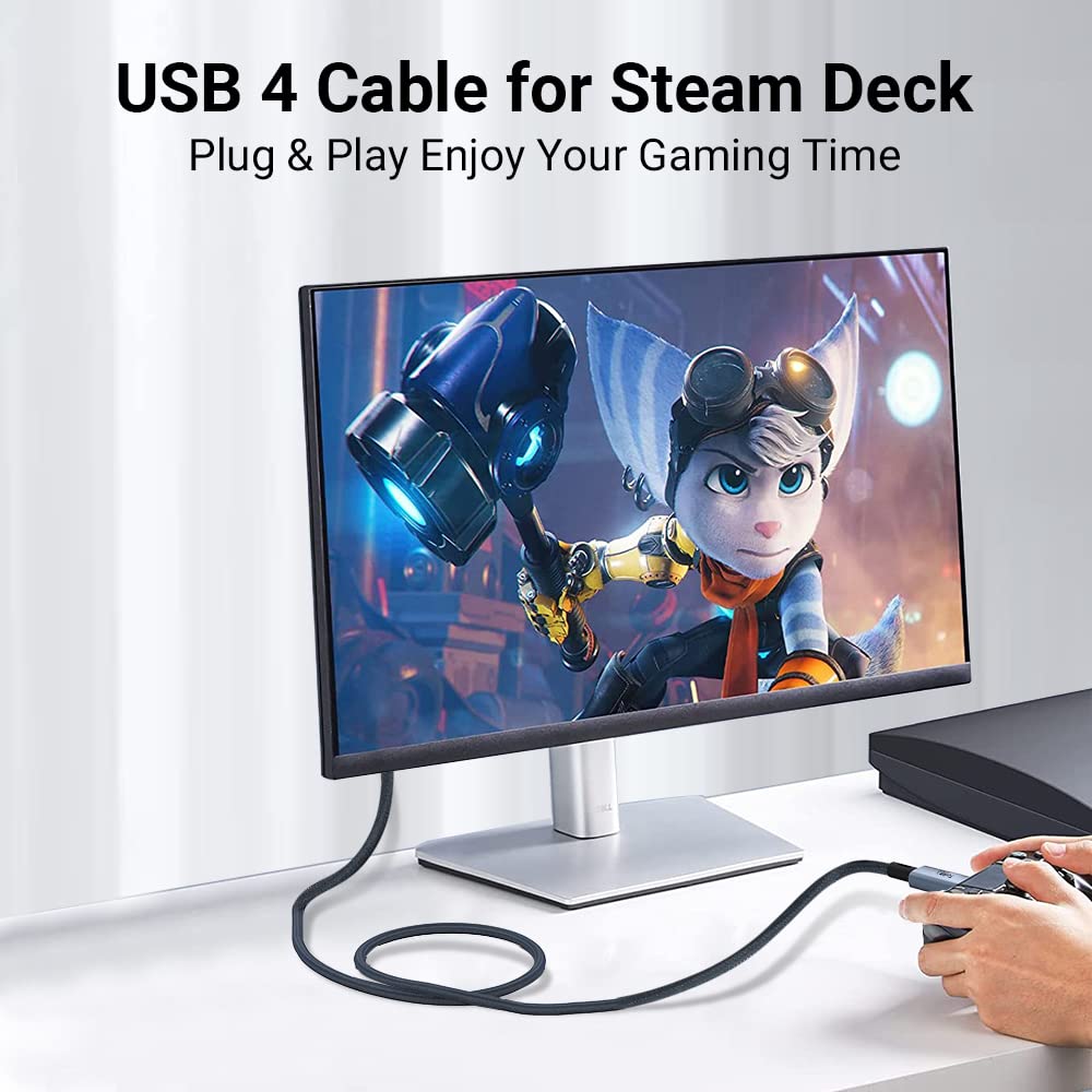 AHGEIIY Thunderbolt 4 Cable 3.3 ft, USB 4 Thunderbolt Cable Supports 8K Display / 40Gbps Data Transfer / 100W Charging USB C to USB C Cable, for Type-C MacBooks iPad Pro Hub Docking Steam Deck etc..