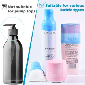 8Pcs Elastic Sleeve for Leak Proofing Silicone Travel Bottle Covers Leak Proof Sleeves for Travel Container in Luggage Reusable Silione Accessory for Travel Toiletries Shampoo Bottles